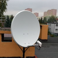 montaż anteny T. P Orange Łódź komin